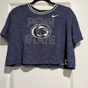 Nike Navy & White Striped Collar Dri-FIT Tee